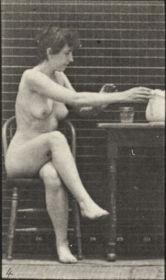 Plate 244 Sitting crossing legs and filing a goblet from a pitcher — figure reference